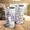 To My Daughter Even Though Life Is Filled Unicorn Personalized Tumblers-Daughter Cups, Best Gift for Daughter