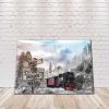 Personalized Train Road Premium Canvas- Street Signs Customized With Names- 0.75 & 1.5 In Framed -Wall Decor, Canvas Wall Art