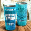 This Mom Likes To Do Yoga with Her Baby Personalized Tumbler- Mother's Day Gift, Mom Tumbler, Mom Cup, Best Mom Gift