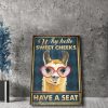 Llama Why Hello Sweet Cheeks Have A Seat0.75 & 1.5 In Framed Canvas - Housewarming Gifts - Home Living - Wall Decor - Canvas Wall Art