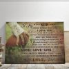 Football Dad and Son - To My Son Never Forgot How Much I Love You Canvas Wall Art - 0.75 In & 1.5 In Framed -Wall Decor, Canvas Wall Art
