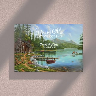 Personalized You and Me We Got This Simple Living Framed Canvas -0.75 & 1.5 In Framed -Wall Decor, Canvas Wall Art