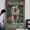 You And Me We Got This Family Canvas -Wedding Gifts- Couple canvas- 0.75 & 1.5 In Framed -Wall Decor, Canvas Wall Art