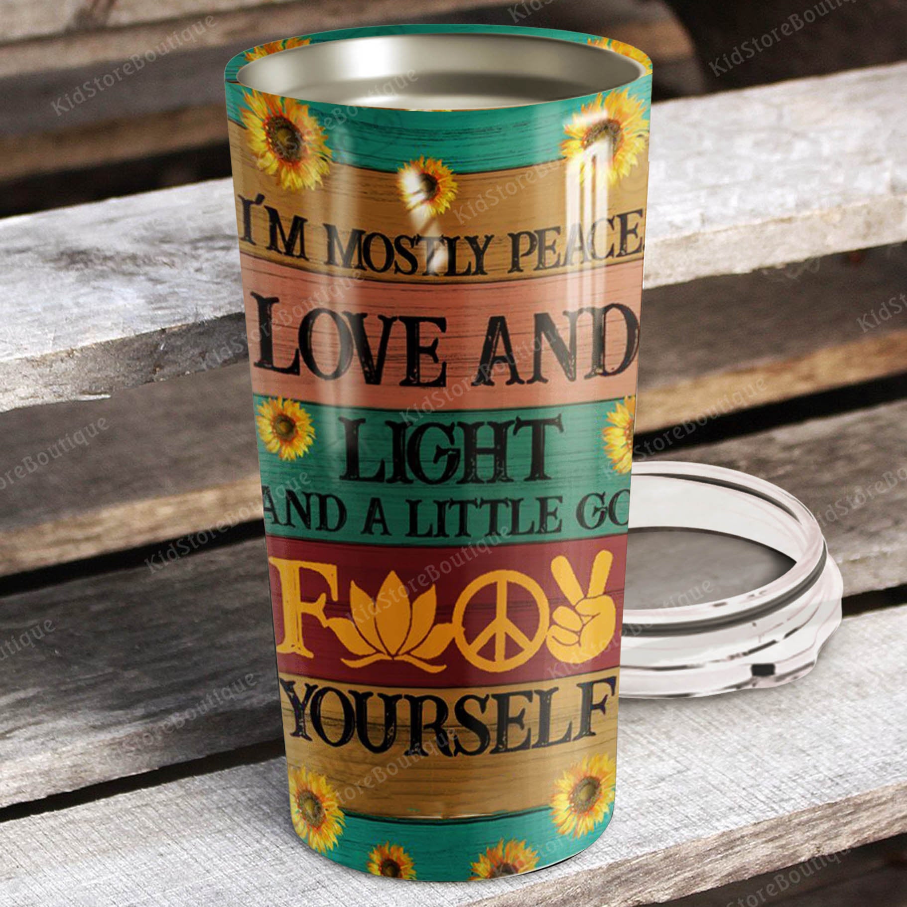 Personalized I'm Mostly Peace Love And Light A Little Go Fuck Yourself  Stainless Steel Tumbler – Yoga Lovers Gifts – MoreLifeSmart