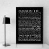 You Only get One Life Do What Makes You Happy Motivational Life Quotes Canvas Wall Art - 0.75 & 1.5 In Framed -Wall Decor, Canvas Wall Art