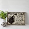 Wolf Viking Code Protect Your Family Honor The Elders Teach The Young Framed Canvas - Ideas Gifts- Home Living- Wall Decor, Canvas Wall Art