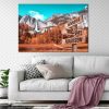 Personalized Autumn Mountain Color Multi-Names Canvas- Street Signs Customized With Names- 0.75 & 1.5 In Framed -Wall Decor, Canvas Wall Art