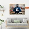 Personalized Baseball Player I Am Strong, Gutsy, Passionate, Smart, Relentless 0.75 & 1.5 In Framed Canvas - Home Decor, Canvas Wall Art