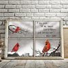 Cardinal Birds A Big Piece Of My Heart Lives In Heaven And Watches Over This Home 0.75 & 1.5 In Framed Canvas - Home Decor, Canvas Wall Art