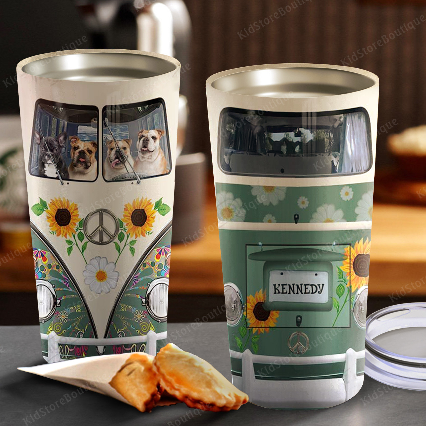 Hippie Bus Handmade Travel Coffee Mug Fits in Car Console Holder –  BumbleBee Pottery