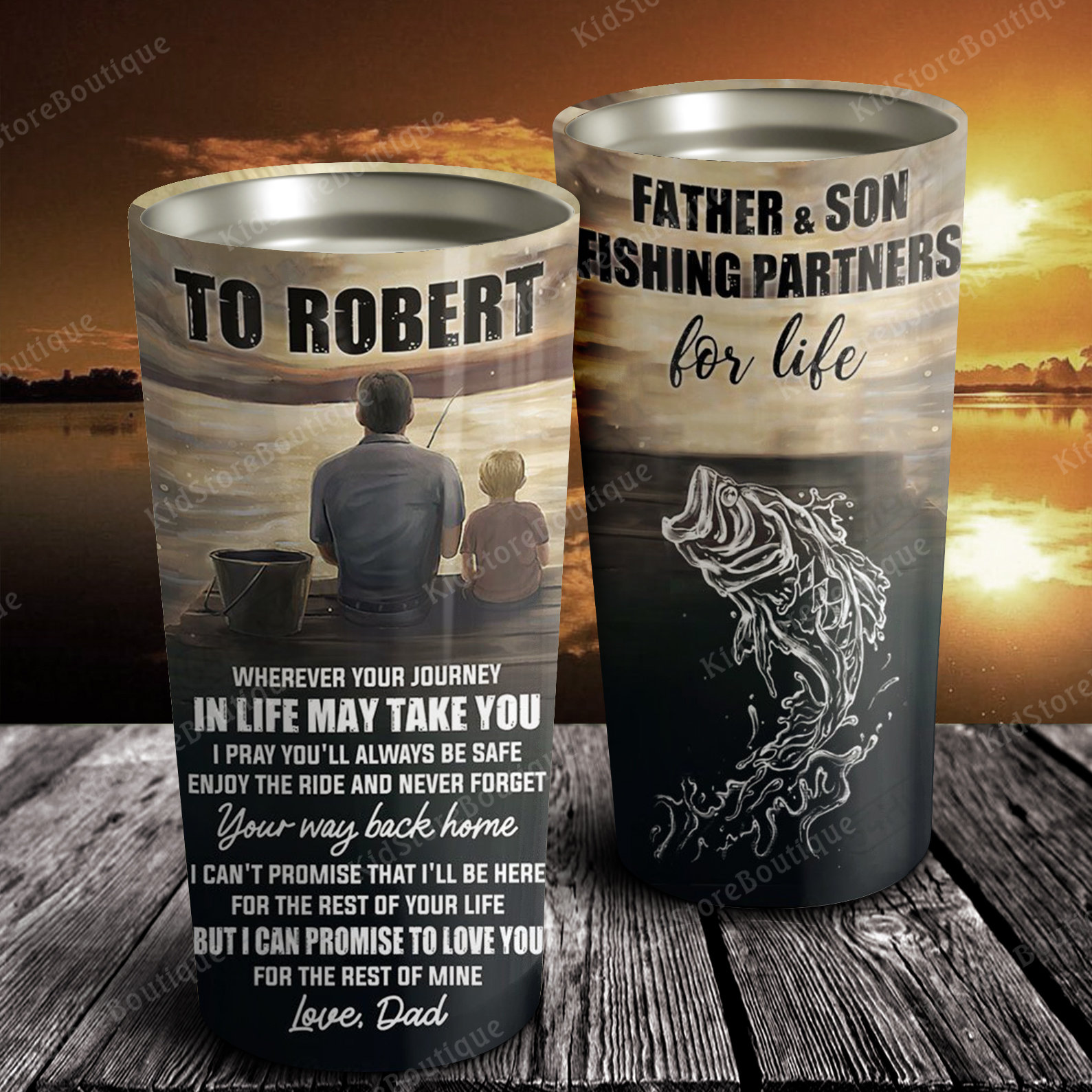 Personalized Father and Son Fishing Partners For Life Tumbler – Gift for  Son From Dad – MoreLifeSmart