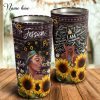 Personalized Afro Woman Sunflower African American I Am A Queenf Stainless Steel Tumbler - Gift For Her- Travel Cup, Ideas Gifts