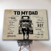 Son To Dad Truck-To My Dad, You Are Appreciated- Dad and Son 0.75 & 1.5 In Framed Canvas- Home Decor, Canvas Wall Art