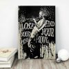 Trumpet Man Lose you Mind Find Your Soul Vertical 0.75 & 1.5 In Framed Canvas -Gift Ideas - Home Decor- Canvas Wall Art