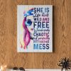 Hippie Girl She Is Life Itself Wild and Free Wonderfully Chaotic Canvas -0.75 & 1.5 In Framed -Wall Decor, Canvas Wall Art
