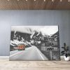 Personalized Road Trip and Mountain Canvas - Street Signs Customized With Names - 0.75& 1.5 In Framed -Wall Decor, Canvas Wall Art