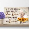 Personalized If Love Along Could Have Kept You Here You Will Have Lived Forever Memorial 0.75 & 1.5 In Framed Canvas - Home Decor, Wall Art