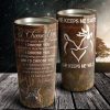 Couple Deers- I Choose You He Keeps Me Safe She Keeps Me Wild Stainless Steel Tumbler- Travel Cup, Cup for Daughter, Best Daughter Gift