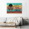 Melanin Queen I’m Mostly Peace Love And Light A Little Go Yourself Canvas- 0.75 & 1.5 In Framed -Wall Decor, Canvas Wall Art
