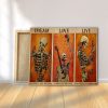 Optimistic Skeletons – Dream As If You’ll Live Forever 0.75 & 1.5 In Framed Canvas - Home Decor,Canvas Wall Art