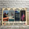 I Am A Coast Guard Veteran – I Love Freedom I Wore Dog Tags Served My Countrycanvas- 0.75 In & 1.5 In Framed -Wall Decor, Wall Art