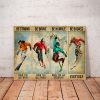 Four People Skiing – Be Strong When You Are Weak, Be Brave When You Are Scared 0.75 & 1.5 In Framed Canvas - Home Decor, Canvas Wall Art
