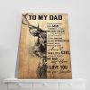 To My Dad You Always Be My Dad My Hero From Daughter 0.75 & 1.5 In Framed Canvas - Home Decor, Canvas Wall Art