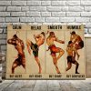 Boxing Man – Clam But Alert, Relax But Ready, Smooth But Sharp 0.75 & 1.5 In Framed Canvas- Home Decor, Canvas Wall Art