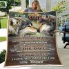 Personalized To My Wife Never Forget That I Love You with All I Am Wolf Fleece Blanket -Christmas Best Gifts For Wife From Husband