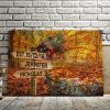 Fall Leaves Fall Multi-Names Canvas - Family Street Signs Customized With Names- 0.75 & 1.5 In Framed -Wall Decor, Canvas Wall Art