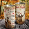 Once Upom A Time I Became Yours And I Becam Mine- Deer Couple Choose You Personalized- Travel Mug - Couple Cup -Anniversary Gifts