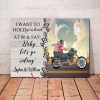 Personalized I Want To Hold Your Hand At 80 And Say Baby Let Go Riding With Names- 0.75 & 1.5 In Framed -Wall Decor, Canvas Wall Art