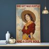 She Got Mad Hustle And A Dope Soul 0.75 & 1.5 In Framed Canvas - Home Living -Wall Decor, Canvas Wall Art