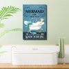 Mermaid and Co Bath Soap 1,5 Framed Canvas -Best Gifts for Animal Lovers - Home Living- Wall Decor