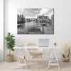 Black and White Beautiful Lake Canvas - Family Street Signs Customized With Names- 0.75 & 1.5 In Framed -Wall Decor, Canvas Wall Art