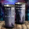 To My Son I Want You To Believe Deep In Your Heart - Hunting Partners For Life - Travel Cup, Cup for Son, Best Son Gift