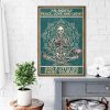 Skeleton Yoga Im Mostly Peace Love And Light Canvas- 0.75 & 1.5 In Framed Canvas - Home Wall Decor, Wall Art