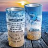 To My Son Wherever your Journey in Life-Dolphin Sea Personalized Tumbler- Birthday Gift, Cup for Son, Best Son Gift