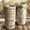 Lion To My Daughter I Will Always Be There From Mom Stainless Steel Tumbler- Travel Cup, Cup for Daughter, Best Daughter Gift