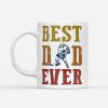Printed on Both Sides - Father's Day Best Dad Ever Hockey - White Mug- Father's Day Gift, Daddy Cup