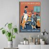 Just A Girl Who Loves Baking And Dogs Vintage 0.75 & 1.5 In Framed Canvas -Best Gift for Prt Lover- Home Living, Wall Decor, Canvas Wall Art