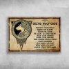 Celtic Wolf Code Protect Your Family Honor The Elders Teach Canvas - 0.75 & 1.5 In Framed -Wall Decor,Canvas Wall Art