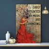 Girl Flamenco Dancing Easily Distracted By music And Dance 0.75 & 1.5 In Framed Canvas - Gifts For Her -Home Decor- Canvas Wall Art