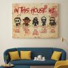 In This House We Love Family Dream Big Love Friday Halloween Horror Movies Canvas - 0.75 & 1.5 In Framed -Wall Decor,Canvas Wall Art