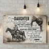 To My Daughter Wherever Your Journey In Life - Always Enjoy The Ride 0.75 & 1.5 In Framed Canvas - Wall Decor, Canvas Wall Art