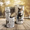 To My Daughter I Love You Wofl Personalized Tumblers - Daughter Cups, Daughter Mugs, Best Gift for Daughter