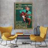 Never Underestimate An Old Man With A Guitar Framed Canvas Prints 0,75 and 1,5 Framed Canvas - Home Decor- Canvas Wall Art