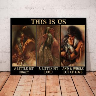 Native American Couple This Is Us 0.75 & 1.5 In Framed Canvas - Anniversary Gift Idea - Home Decor, Wall Art