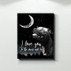 I Love You To The Moon And Back PitBull Canvas - Dog Canvas - Home Decor Wall Art- Best Dog Lovers Gifts