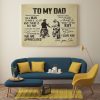 To My Chopper Dad I Know It’s Not Easy for a Man to Raise a Child from Son Framed Canvas –Unframed Poster- Framed Canvas Prints